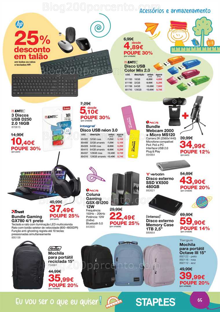 Antevisão Folheto STAPLES Regresso às Aulas Promoções de 18 agosto a 25 setembro all