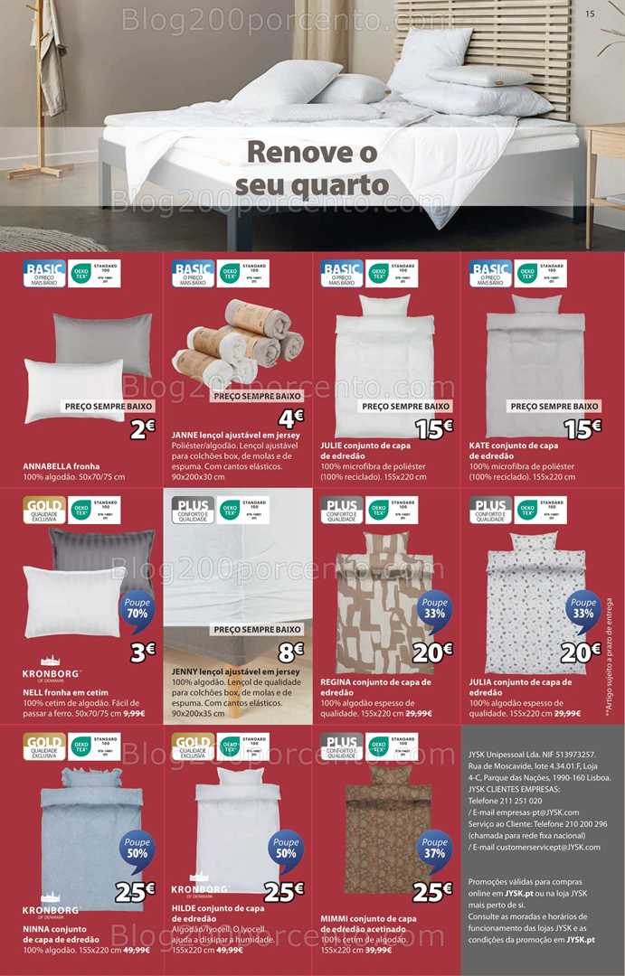 Antevisão Folheto JYSK Summer Sale End Promoções de 31 julho a 27 agosto all