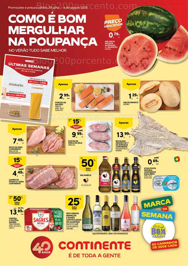 Antevisão Folheto CONTINENTE Promoções de 29 julho a 4 agosto all