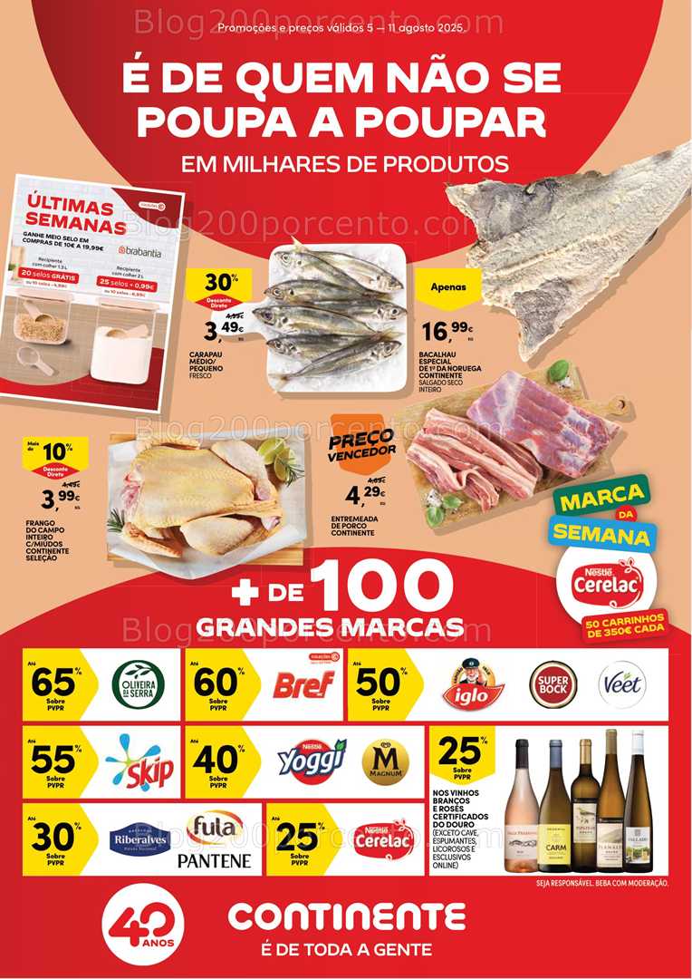 Antevisão Folheto CONTINENTE Promoções de 5 a 11 agosto all