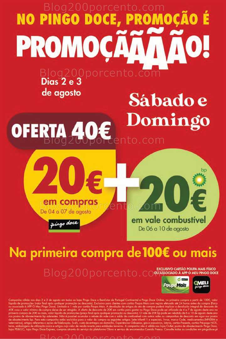 ALERTA - Poupe a Dobrar PINGO DOCE Fim de Semana - só 2 e 3 agosto economia