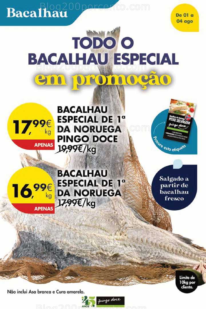 Antevisão Folheto PINGO DOCE Promoções Fim de Semana - 1 a 4 agosto