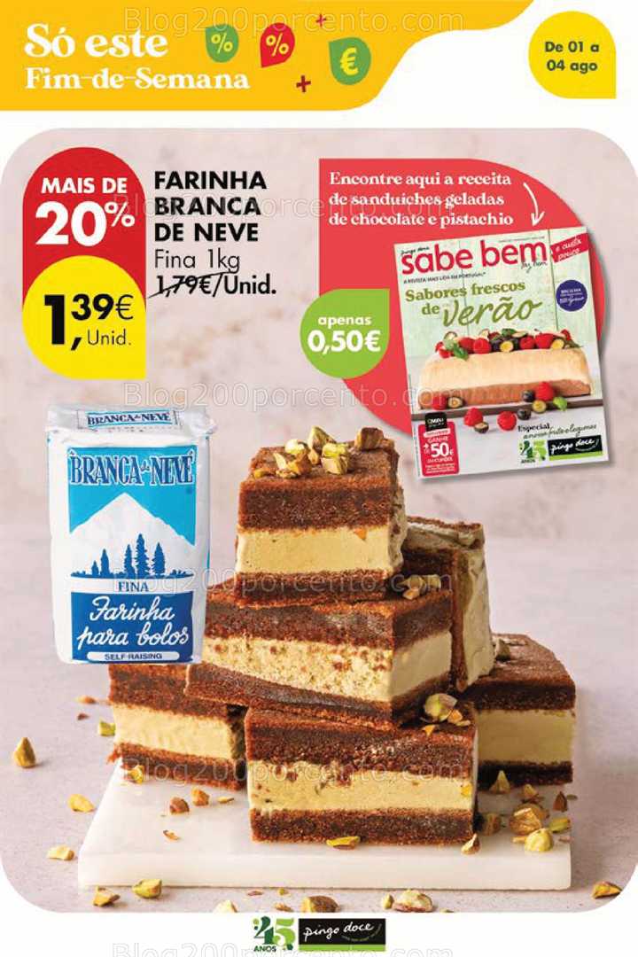 Antevisão Folheto PINGO DOCE Promoções Fim de Semana - 1 a 4 agosto