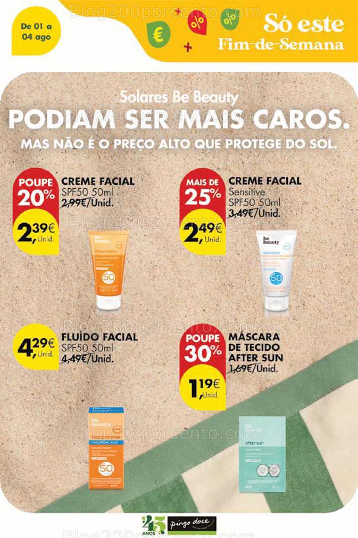 Antevisão Folheto PINGO DOCE Promoções Fim de Semana - 1 a 4 agosto