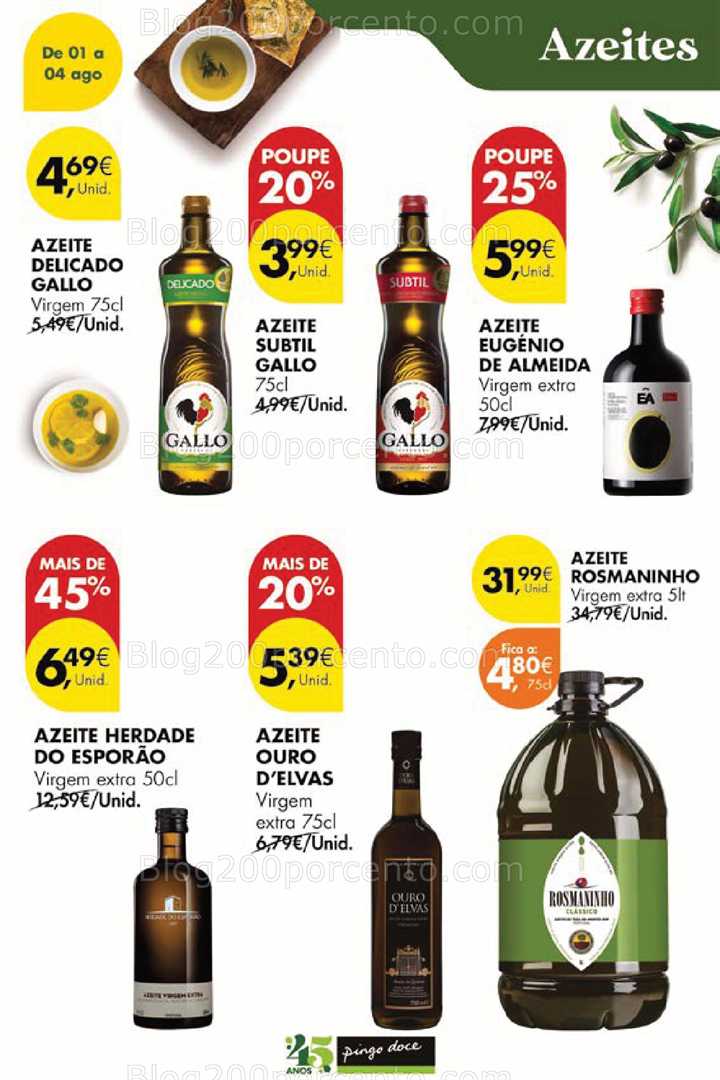 Antevisão Folheto PINGO DOCE Promoções Fim de Semana - 1 a 4 agosto