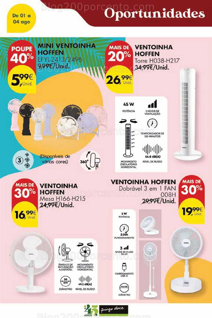 Antevisão Folheto PINGO DOCE Bazar Promoções Fim de Semana - 1 a 4 agosto bazar