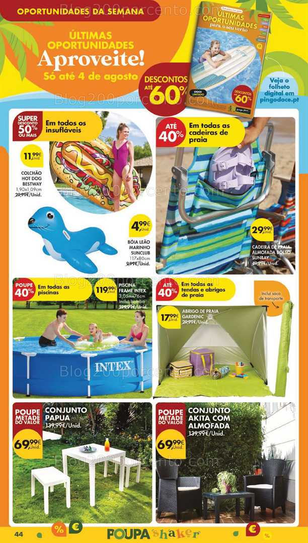 Antevisão Folheto PINGO DOCE Lojas Grandes Promoções de 29 julho a 4 agosto bazar