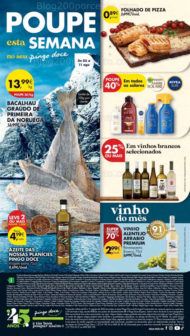 Antevisão Folheto PINGO DOCE Promoções de 5 a 11 agosto all