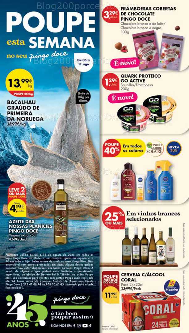 Antevisão Folheto PINGO DOCE Madeira Promoções de 5 a 11 agosto all