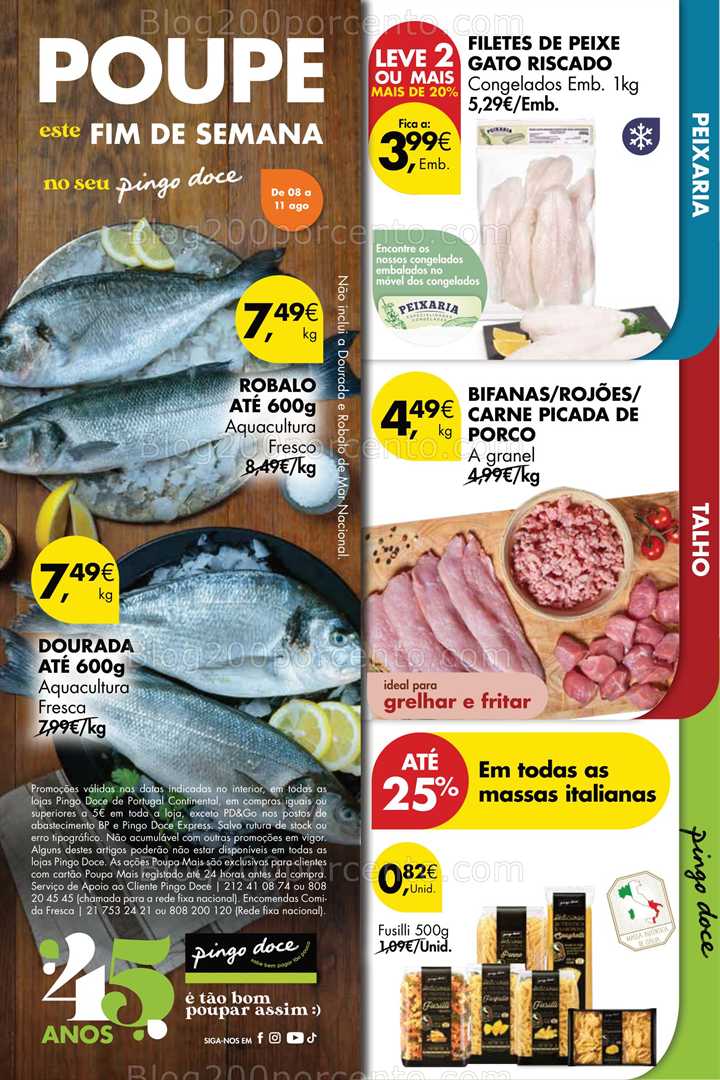 Antevisão Folheto PINGO DOCE Fim de Semana Promoções de 8 a 11 agosto all