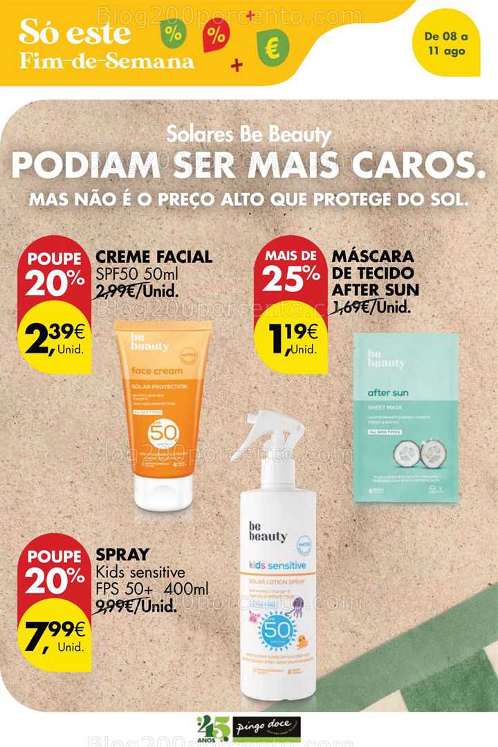 Antevisão Folheto PINGO DOCE Fim de Semana Promoções de 8 a 11 agosto all