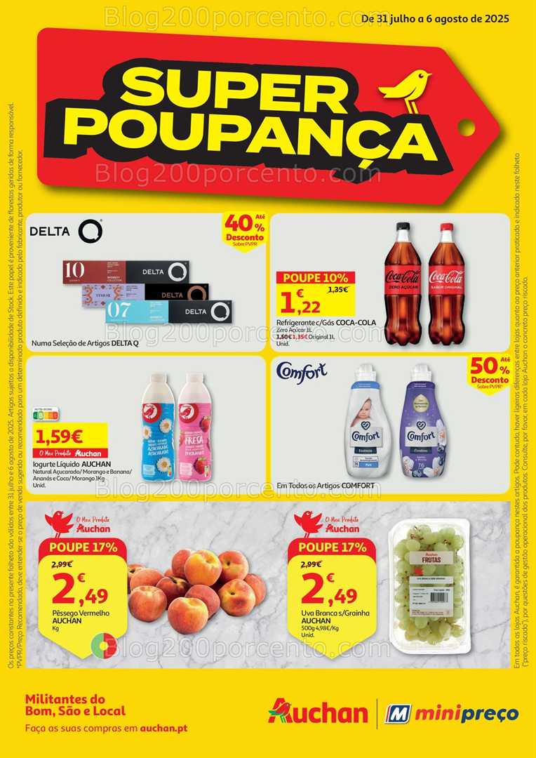 Antevisão Folheto AUCHAN - MINIPREÇO Promoções de 31 julho a 6 agosto all