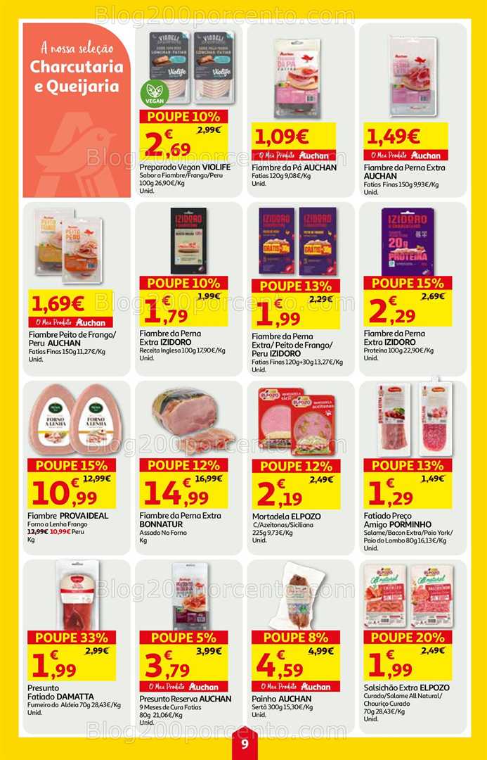 Antevisão Folheto AUCHAN Super Poupança Promoções de 7 a 13 agosto, na página 10, encontra:
