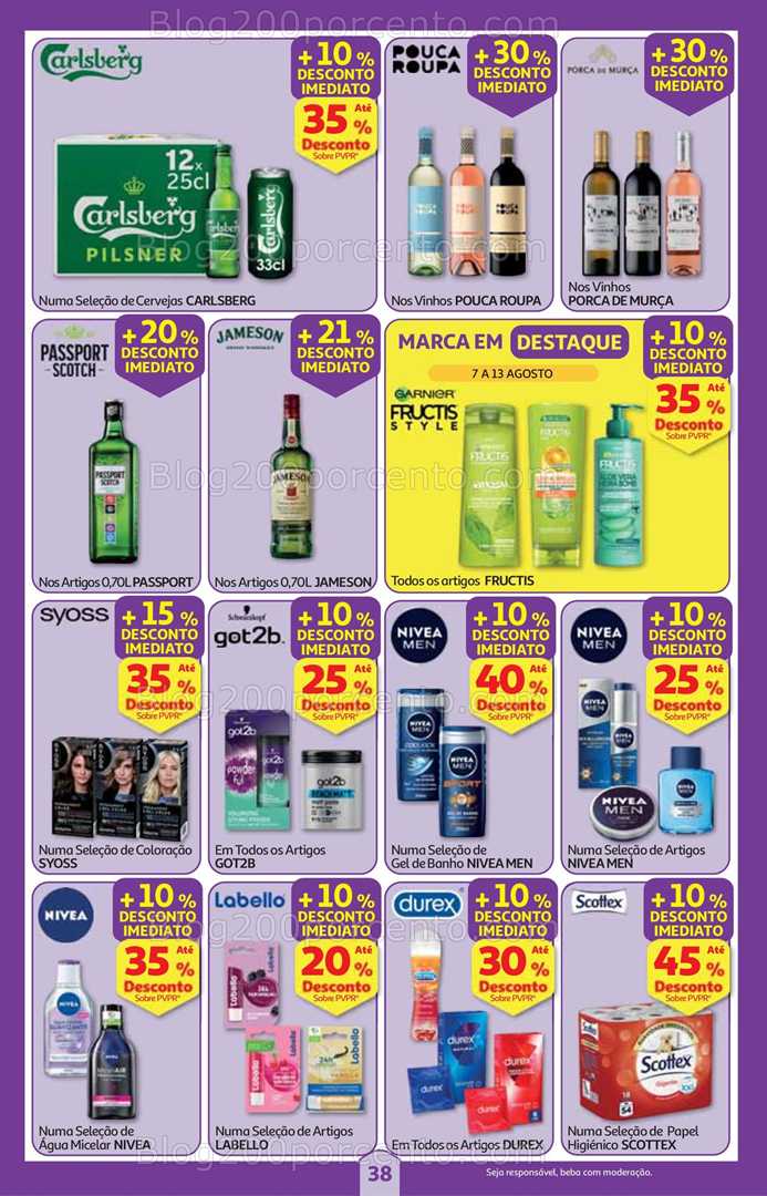 Antevisão Folheto AUCHAN Super Poupança Promoções de 7 a 13 agosto, na página 39, encontra: