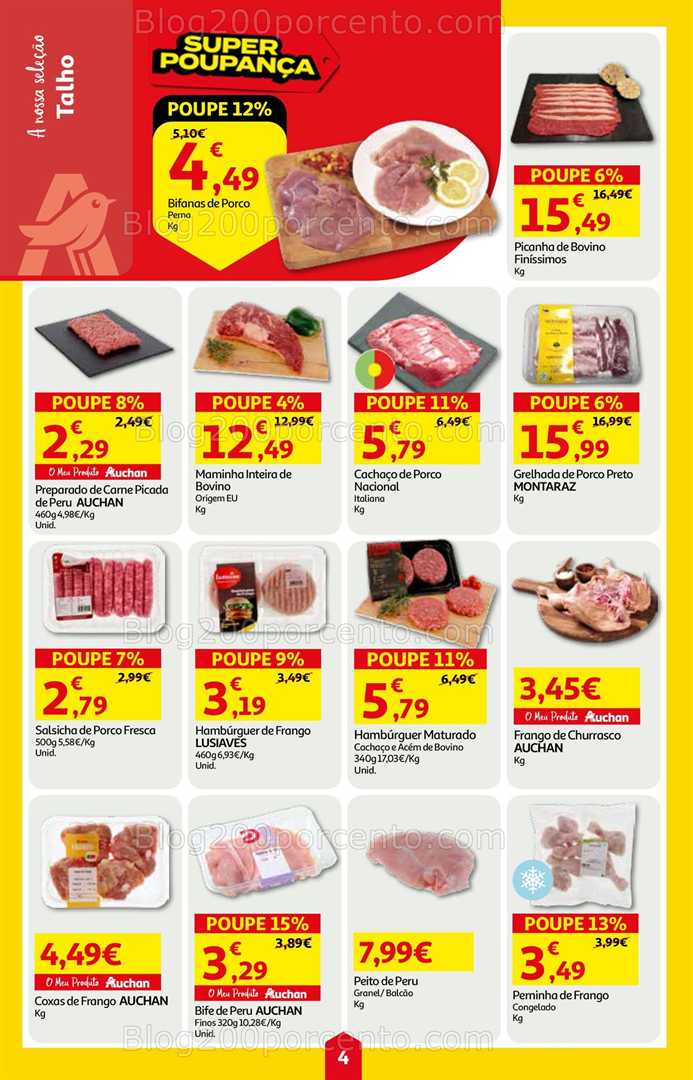 Antevisão Folheto AUCHAN Super Poupança Promoções de 7 a 13 agosto, na página 5, encontra: