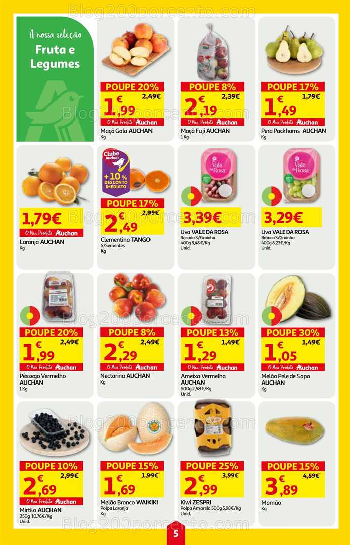 Antevisão Folheto AUCHAN Super Poupança Promoções de 7 a 13 agosto, na página 6, encontra: