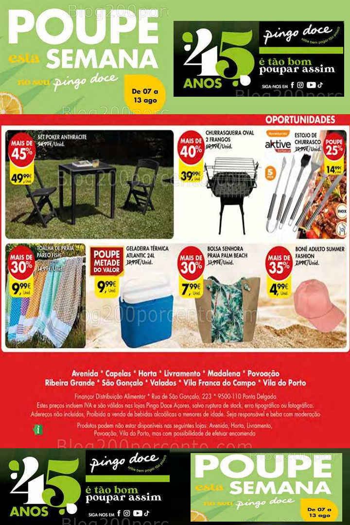 Antevisão Folheto PINGO DOCE Bazar Açores Promoções de 7 a 13 agosto all