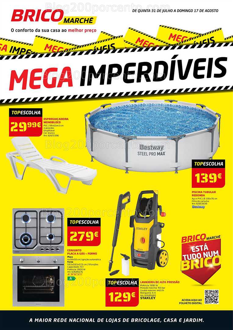 Antevisão Folheto BRICOMARCHÉ Mega Imperdíveis de 31 julho a 17 agosto all