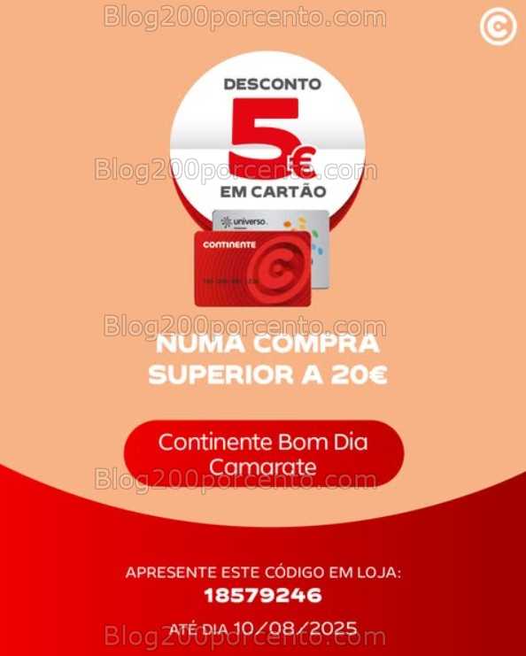 ALERTA - Novos Cupões 5€ CONTINENTE - Promoções de 4 a 10 agosto all