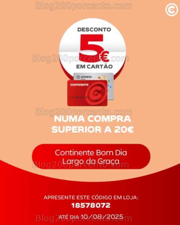 ALERTA - Novos Cupões 5€ CONTINENTE - Promoções de 4 a 10 agosto supermercado