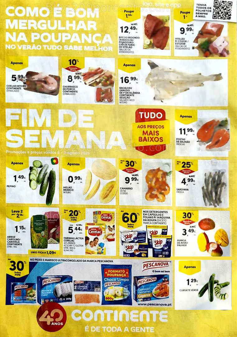 Antevisão Folheto CONTINENTE Fim de Semana Promoções de 8 a 11 agosto all