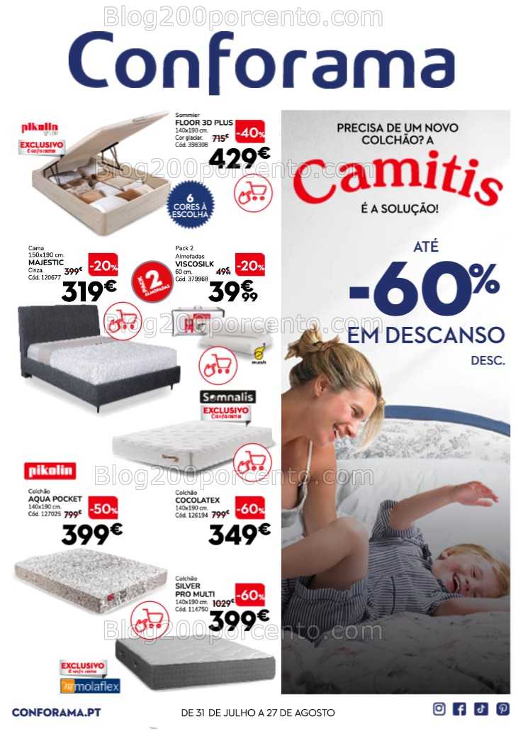 Antevisão Folheto CONFORAMA Promoções de 31 julho a 27 agosto all