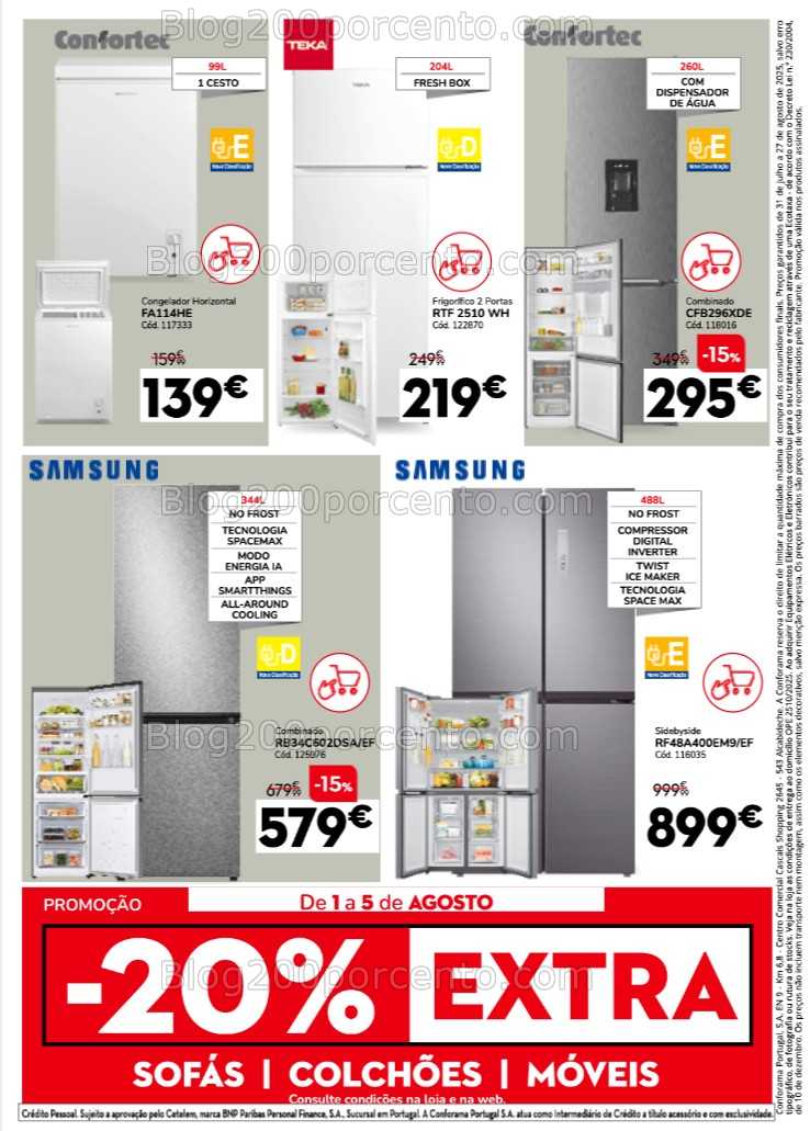 Antevisão Folheto CONFORAMA Promoções de 31 julho a 27 agosto all
