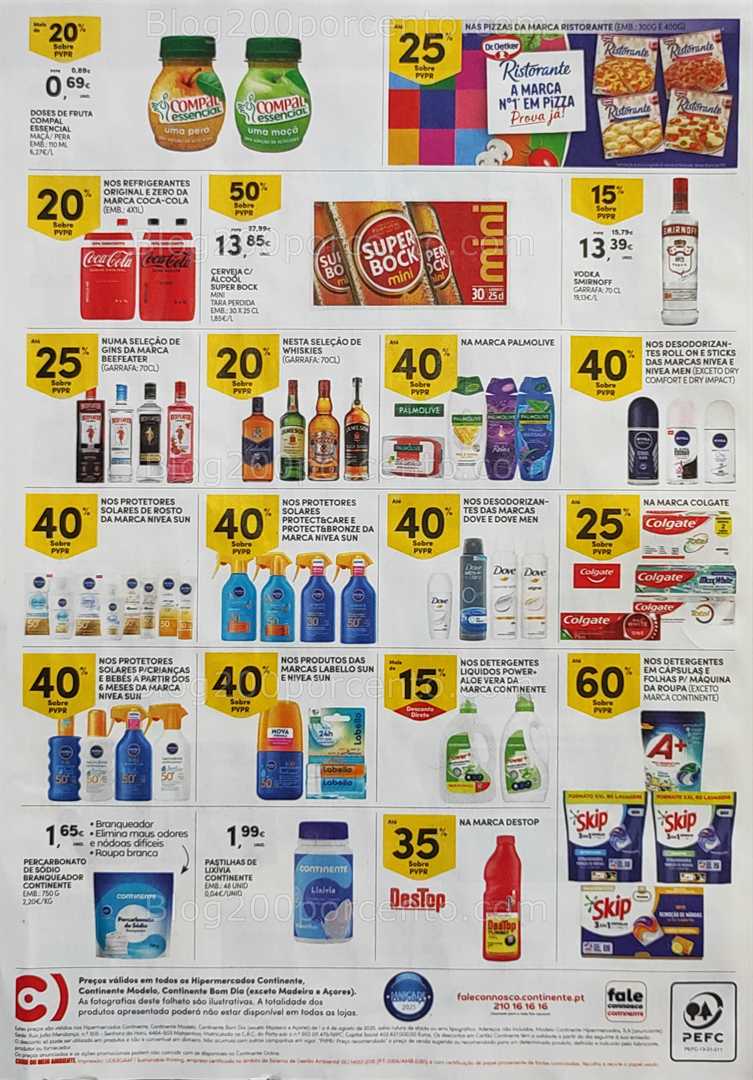 Antevisão Folheto CONTINENTE Promoções Fim de Semana - 1 a 4 agosto all