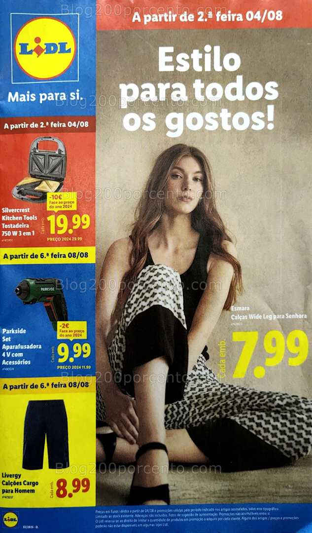 Antevisão Folheto LIDL Bazar Promoções de 4 a 14 agosto all