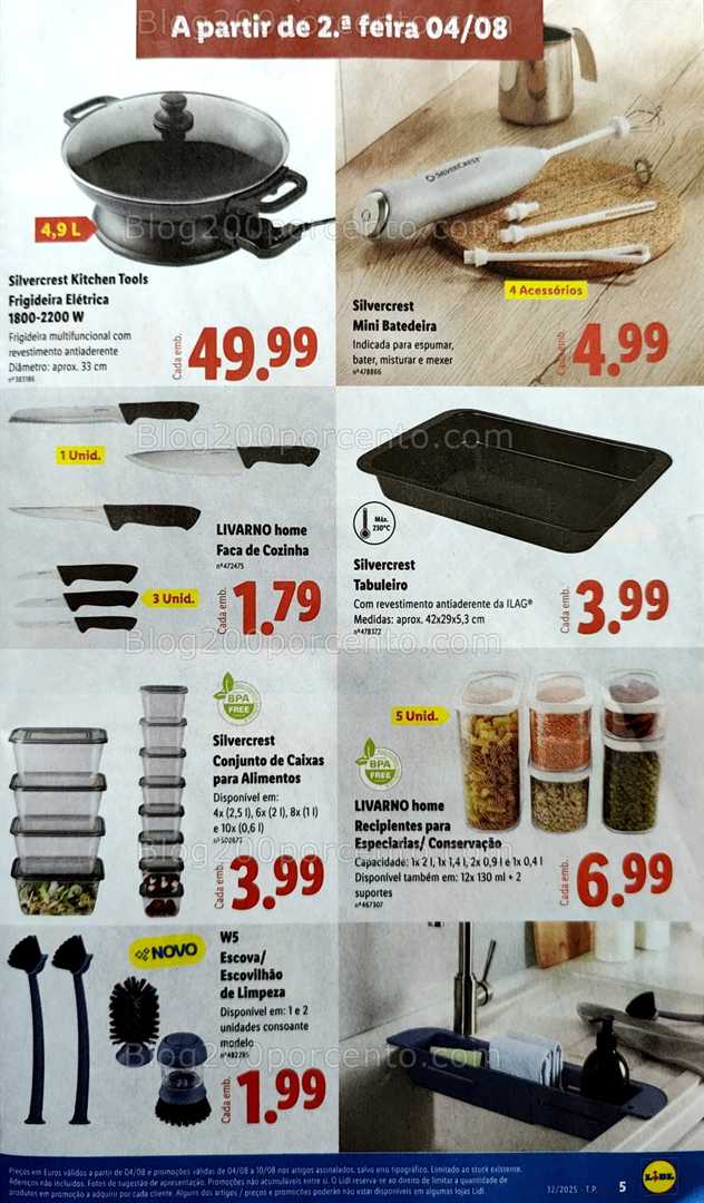 Antevisão Folheto LIDL Bazar Promoções de 4 a 14 agosto all