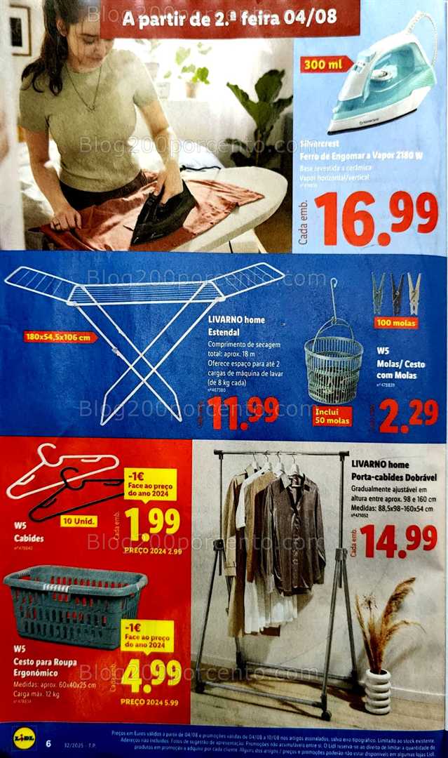 Antevisão Folheto LIDL Bazar Promoções de 4 a 14 agosto all