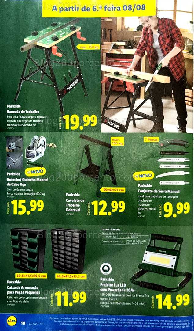 Antevisão Folheto LIDL Bazar Promoções de 4 a 14 agosto all