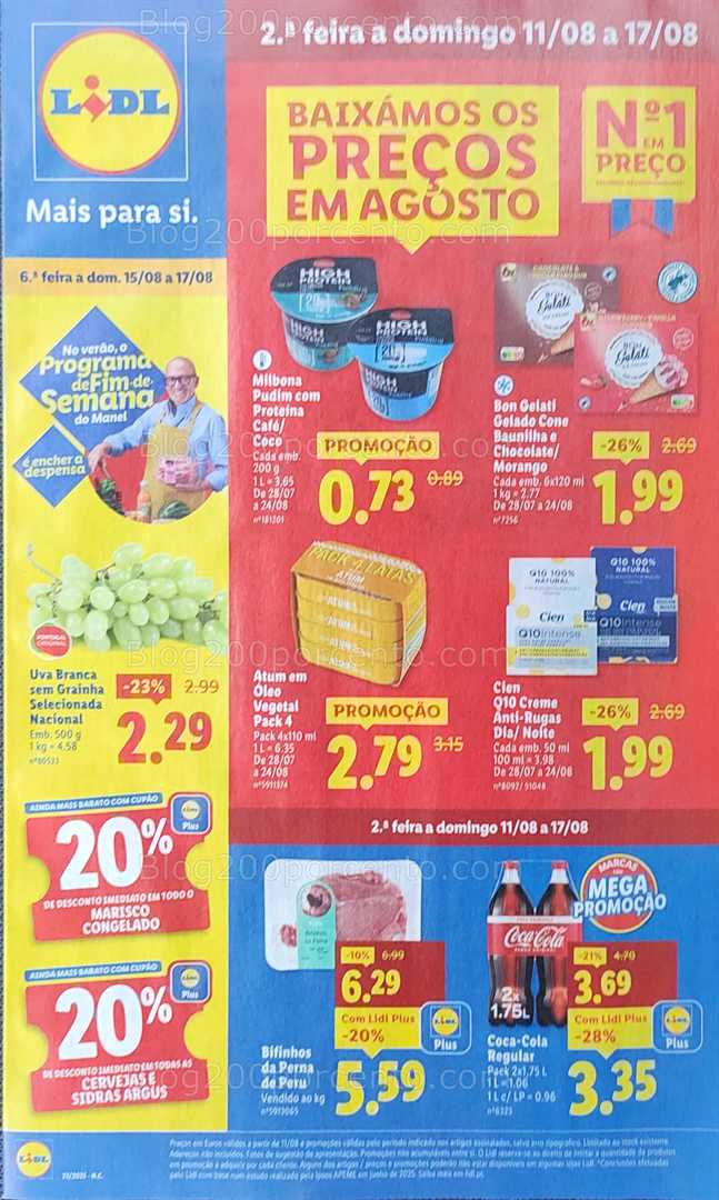 Antevisão Folheto LIDL Promoções de 11 a 17 agosto all