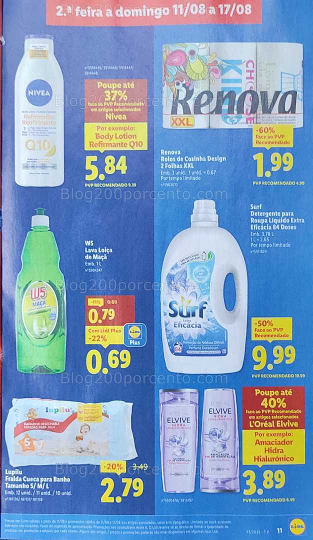 Antevisão Folheto LIDL Promoções de 11 a 17 agosto all