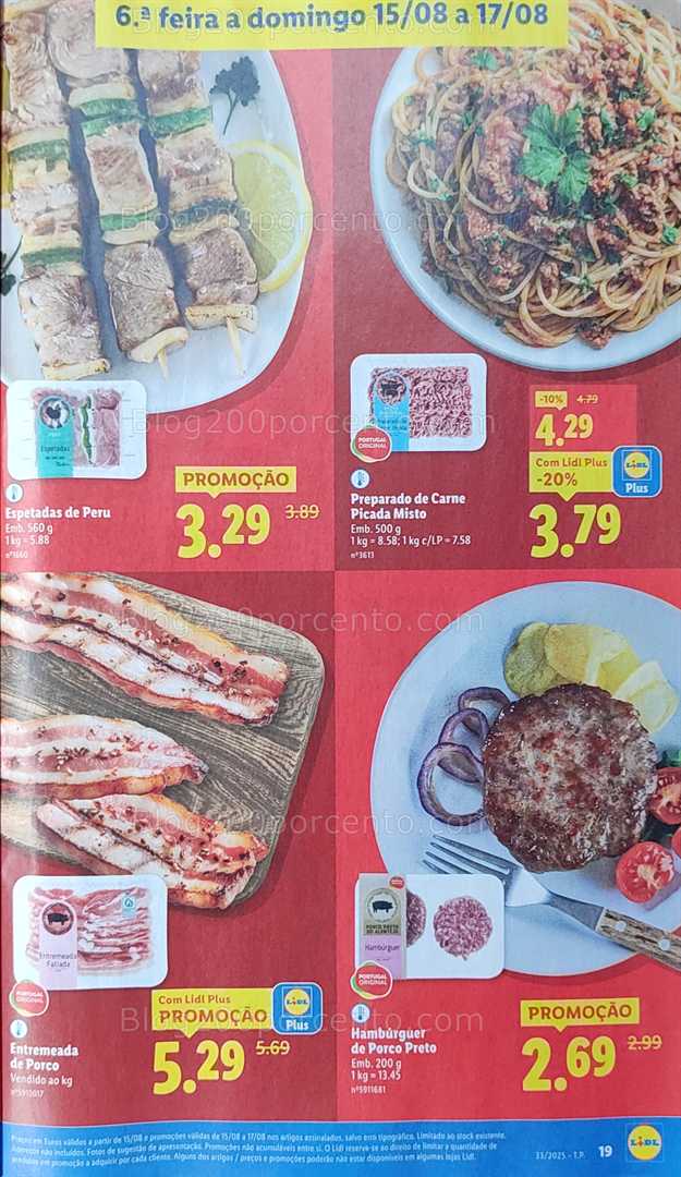 Antevisão Folheto LIDL Promoções Fim de Semana - 15 a 17 agosto fim de semana