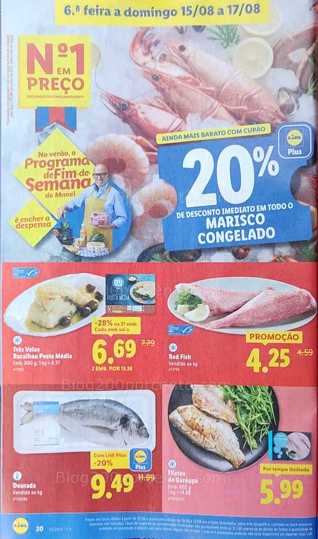 Antevisão Folheto LIDL Promoções Fim de Semana - 15 a 17 agosto fim de semana