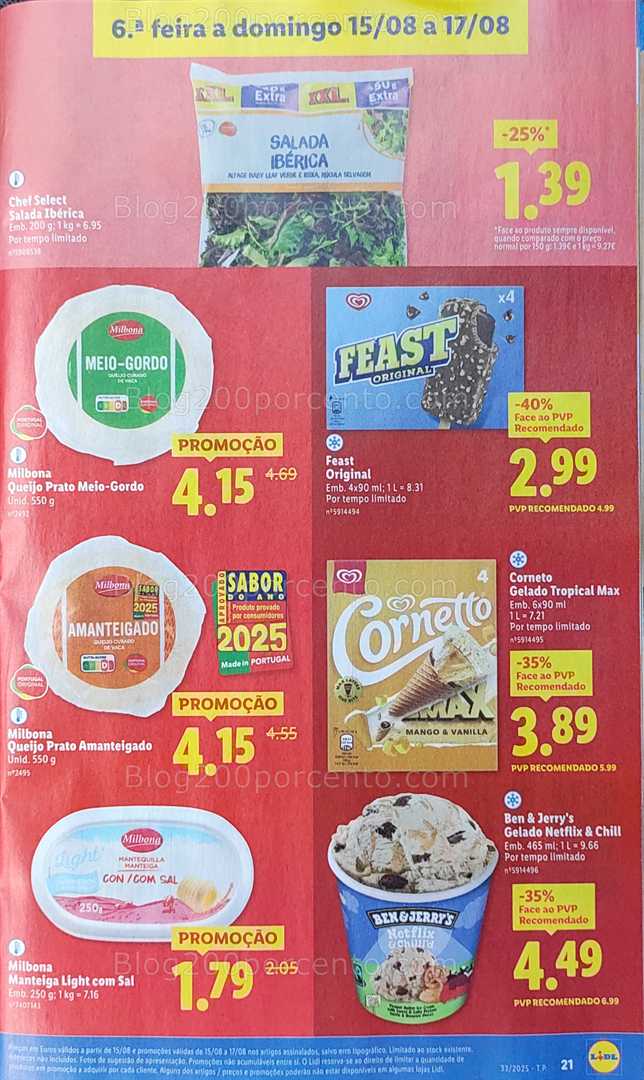 Antevisão Folheto LIDL Promoções Fim de Semana - 15 a 17 agosto fim de semana