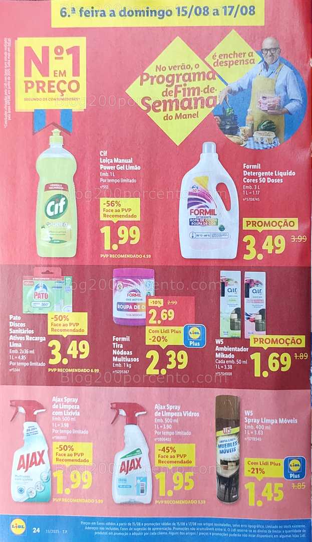 Antevisão Folheto LIDL Promoções Fim de Semana - 15 a 17 agosto fim de semana