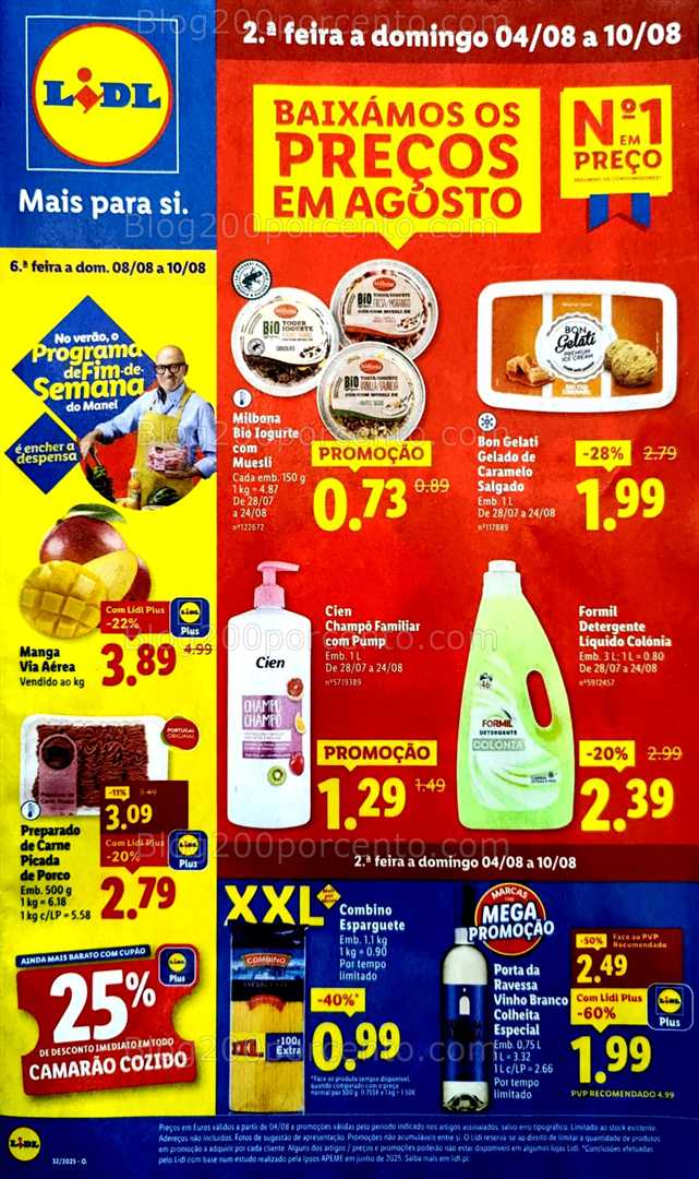Antevisão Folheto LIDL Promoções de 4 a 10 agosto all