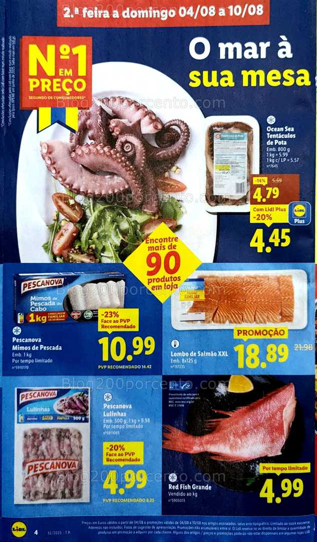 Antevisão Folheto LIDL Promoções de 4 a 10 agosto all