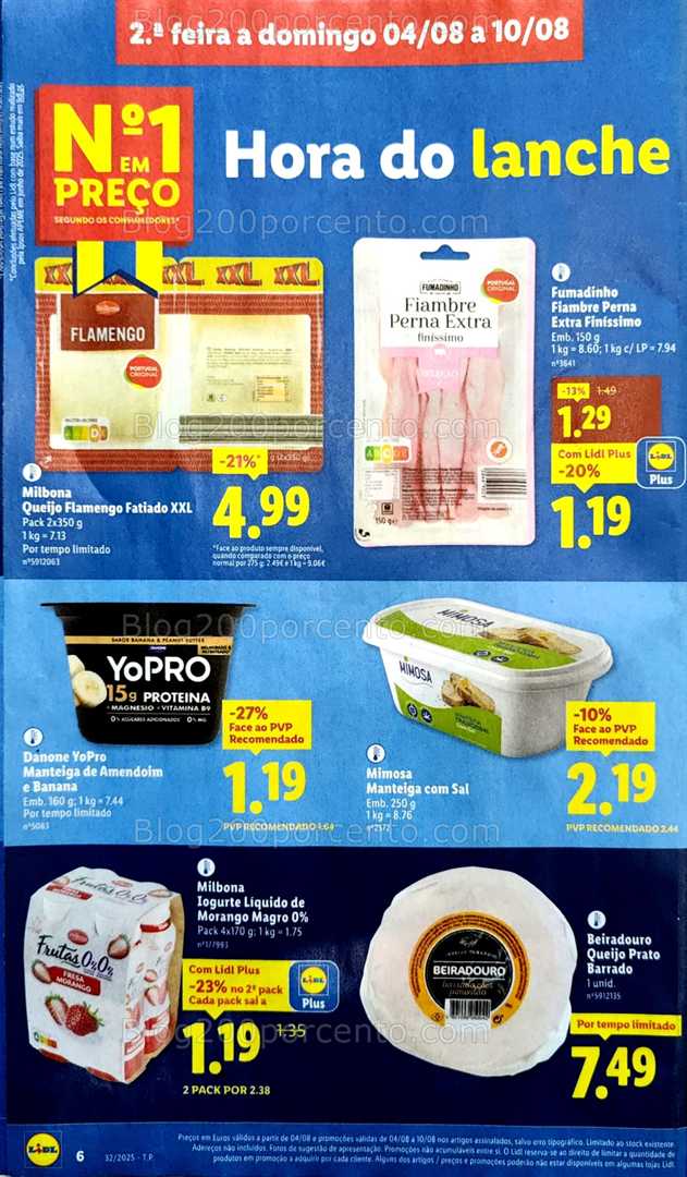 Antevisão Folheto LIDL Promoções de 4 a 10 agosto all