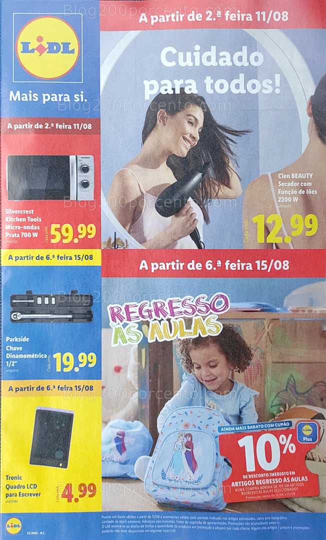 Antevisão Folheto LIDL Bazar Promoções de 11 a 21 agosto all