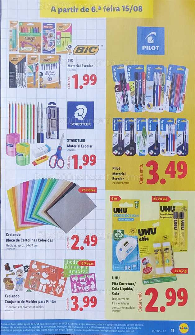 Antevisão Folheto LIDL Bazar Promoções de 11 a 21 agosto all