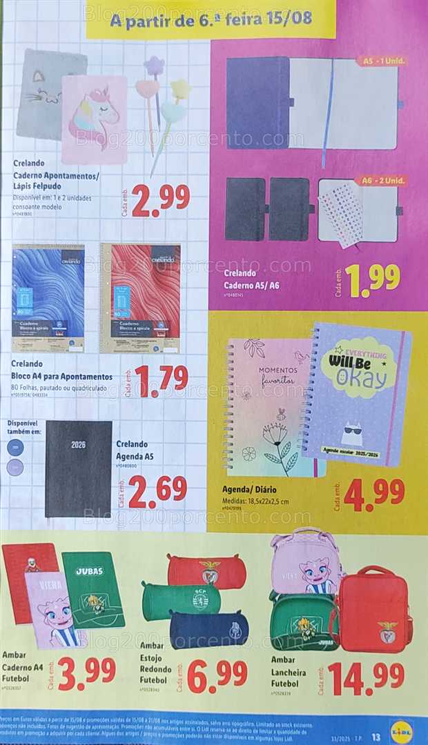 Antevisão Folheto LIDL Bazar Promoções de 11 a 21 agosto all