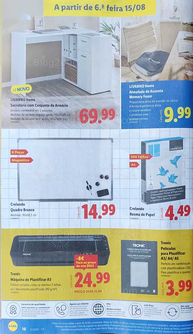 Antevisão Folheto LIDL Bazar Promoções de 11 a 21 agosto all