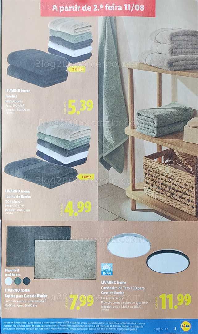 Antevisão Folheto LIDL Bazar Promoções de 11 a 21 agosto all
