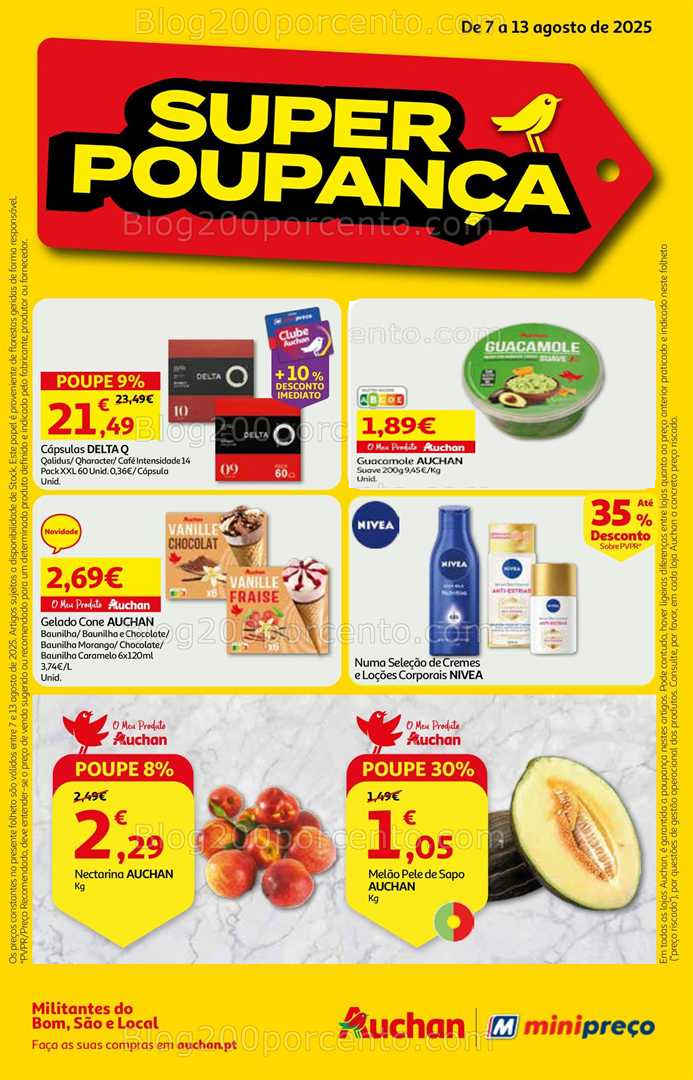 Antevisão Folheto MINIPREÇO - AUCHAN Promoções de 7 a 13 agosto all