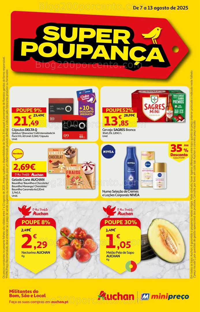 Antevisão Folheto MINIPREÇO - AUCHAN Promoções de 7 a 13 agosto all