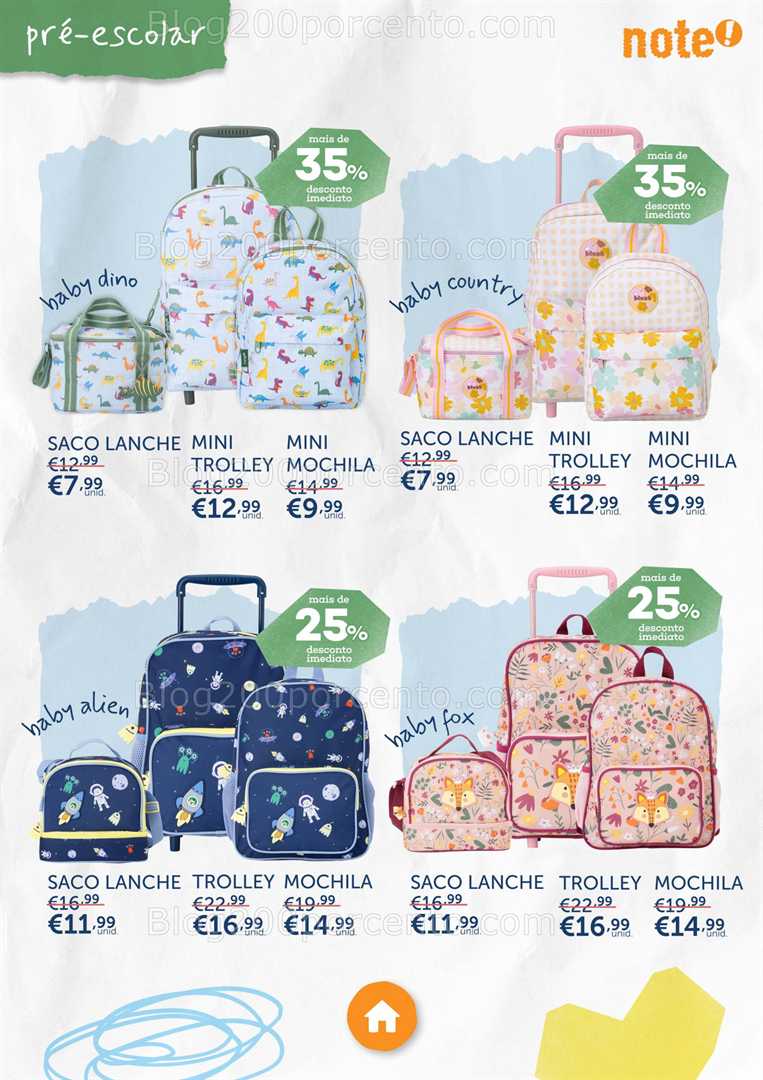 Antevisão Folheto NOTE Regresso às Aulas Promoções de 7 agosto a 22 setembro, na página 29, encontra: