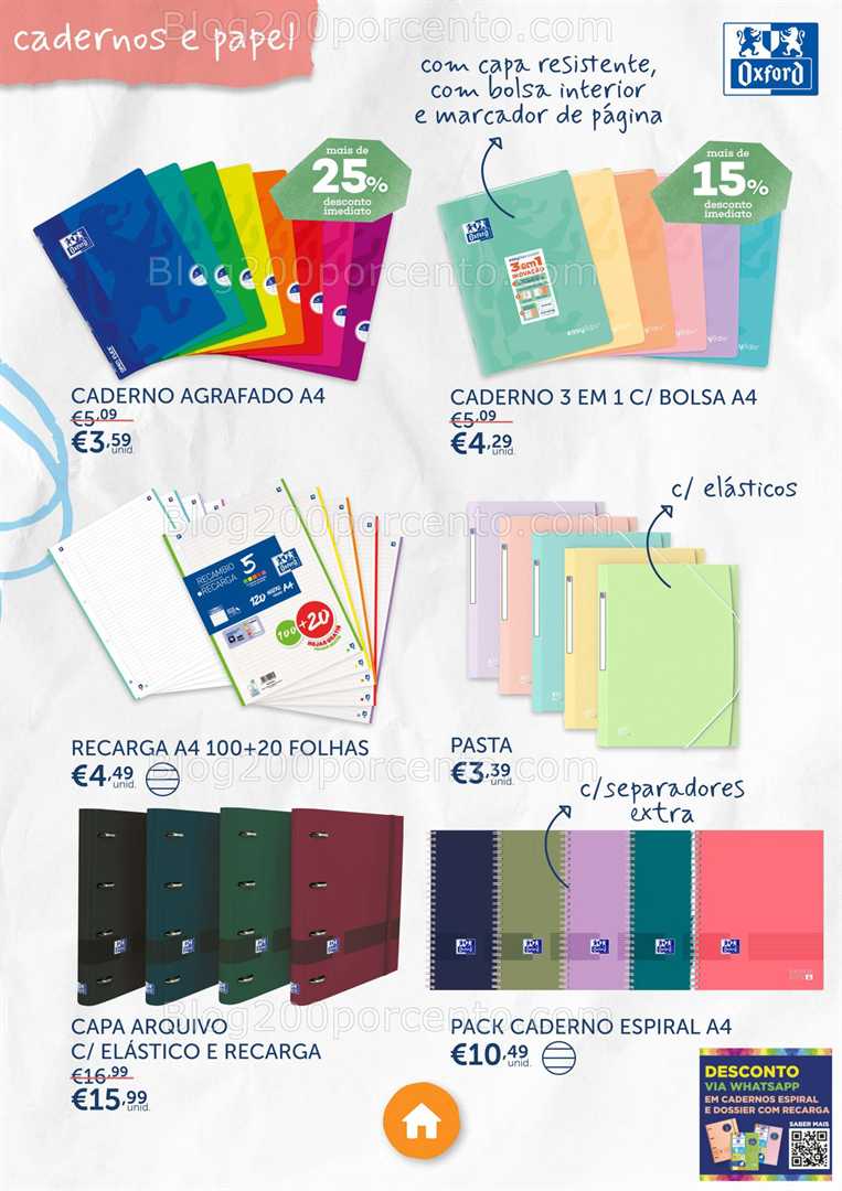 Antevisão Folheto NOTE Regresso às Aulas Promoções de 7 agosto a 22 setembro, na página 39, encontra: